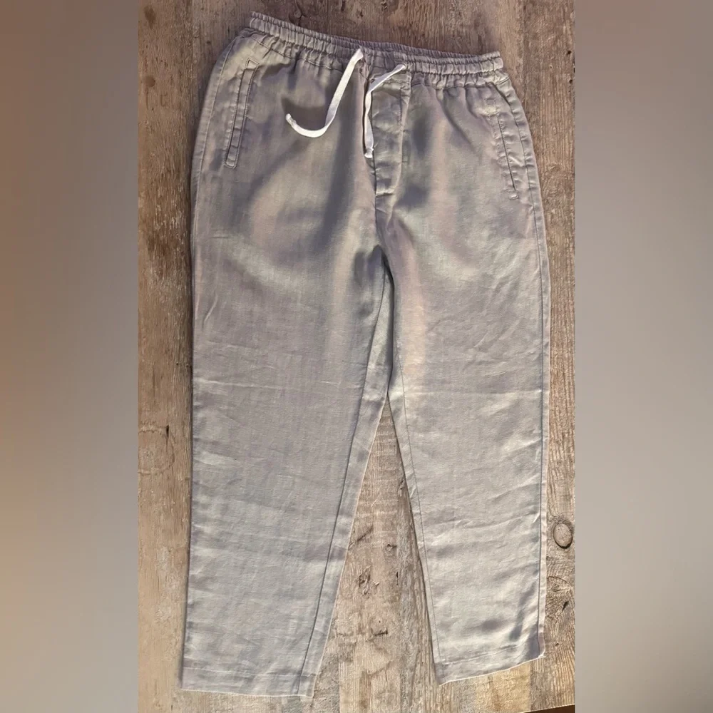 Altea Milano Men's Linen Drawstring Pants Size Large